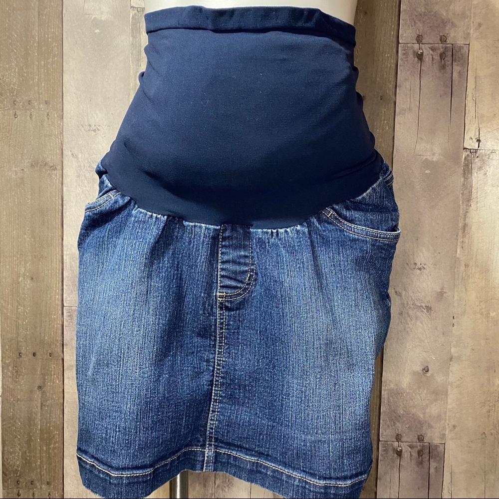 Motherhood Maternity Jean Skirt